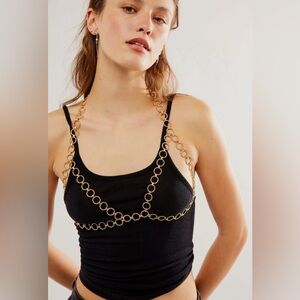 NWOT Free People Bluebella Gold Vida Chain Adjustable Bra Jewelry Hardware
